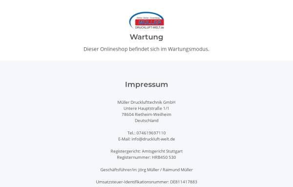 Vorschau von druckluft-welt.de, Müller Drucklufttechnik GmbH