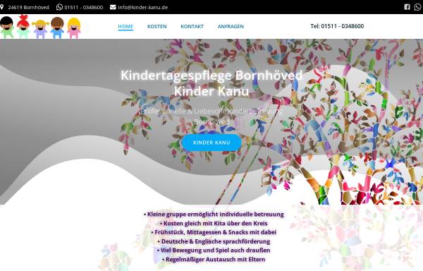 Vorschau von kinder-kanu.de, Kindertagespflege Kinder Kanu