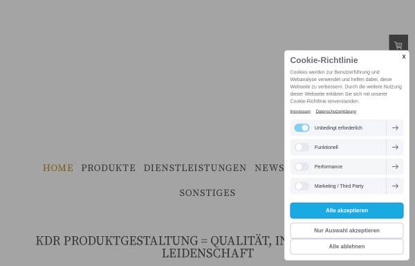 Vorschau von www.kdr-produktgestaltung.de, KDR Produktgestaltung