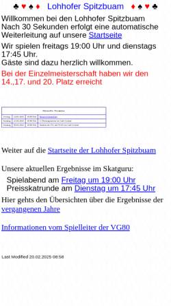 Vorschau der mobilen Webseite www.lohhoferspitzbuam.de, Lohhofer Spitzbuam