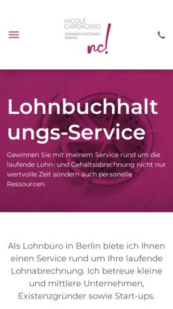 Vorschau der mobilen Webseite www.lohnbuchhaltungs-service.de, Lohnbuchhaltungs-Service I Inh. Nicole Caporosso
