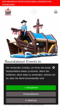 Vorschau der mobilen Webseite www.roundabout-events.de, Roundabout-Events