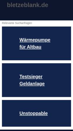 Vorschau der mobilen Webseite bletzeblank.de, bletzeblank - TN Atlantis GmbH