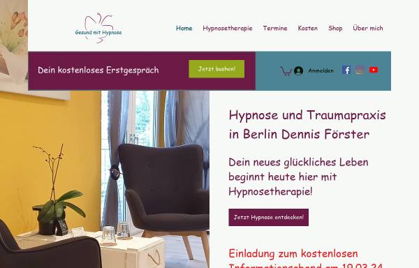 Vorschau von www.hypnosepraxis-berlin.info, Hypnose und Traumapraxis