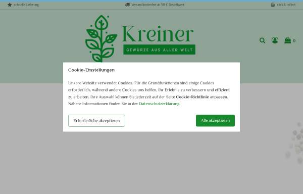 Vorschau von www.kreiner-gewuerze.de, Kreiner Gewürze