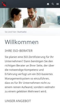 Vorschau der mobilen Webseite www.iso-manager.ch, ISO-Manager Zürich