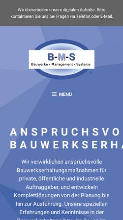 Vorschau der mobilen Webseite www.bms-home.de, Bauwerke Management Systeme BMS AG