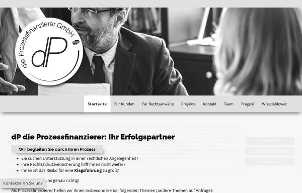 Vorschau von www.dieprozessfinanzierer.at, dP die Prozessfinanzierer GmbH