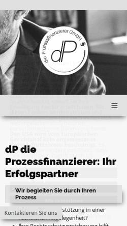 Vorschau der mobilen Webseite www.dieprozessfinanzierer.at, dP die Prozessfinanzierer GmbH