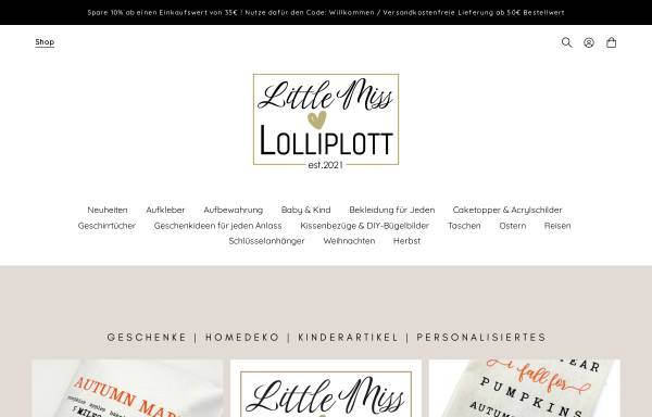 Vorschau von littlemisslolliplott.de, Little Miss Lolliplott