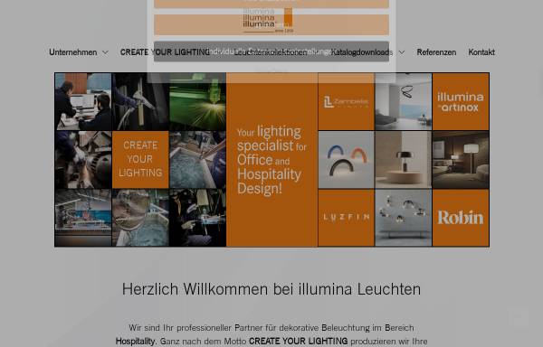 Vorschau von illumina.de, illumina Leuchten GmbH