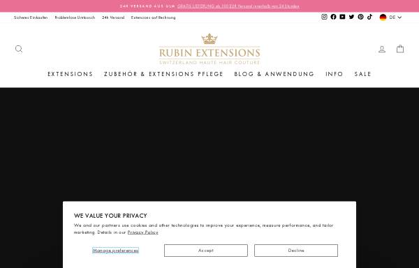 Vorschau von www.rubin-extensions.de, Rubin Extensions