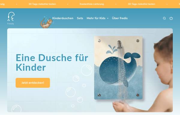 Vorschau von www.fredis.de, Fredis Kinderdusche