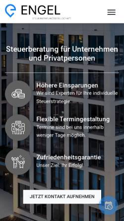 Vorschau der mobilen Webseite www.esg-kanzlei.de, ESG ENGEL Steuerberatungsgesellschaft mbH