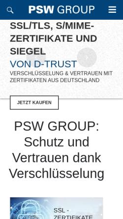 Vorschau der mobilen Webseite www.psw-group.de, PSW GROUP | SSL Verschlüsselungen