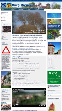 Vorschau der mobilen Webseite www.burg-rieneck.de, Pfadfinderburg Rieneck