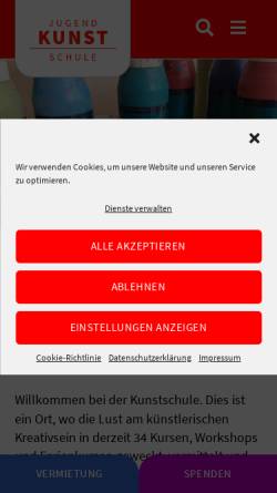 Vorschau der mobilen Webseite kunstschule-wak.de, Kinder- und Jugendkunstschule Wartburgkreis e.V.