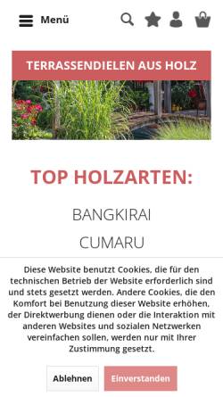 Vorschau der mobilen Webseite www.holz-terrassendielen-traumboden24.de, Remise by Traumboden24