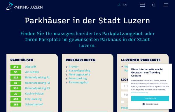 Vorschau von www.parking-luzern.ch, Parking Luzern