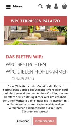 Vorschau der mobilen Webseite www.wpc-terrassen-palazzo.de, WPC Terrassen Palazzo