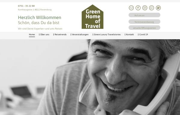 Vorschau von www.greenhomeoftravel.de, GREEN HOME OF TRAVEL