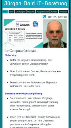 Vorschau der mobilen Webseite www.doit-beratung.de, Jürgen Dold IT-Beratung