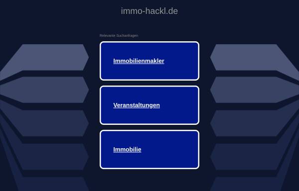 Vorschau von www.immo-hackl.de, Immobilien Hackl - Immobilienmaklerin für den Landkreis Deggendorf und Passau