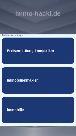 Vorschau der mobilen Webseite www.immo-hackl.de, Immobilien Hackl - Immobilienmaklerin für den Landkreis Deggendorf und Passau