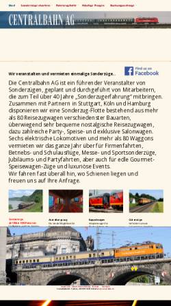 Vorschau der mobilen Webseite www.centralbahn.ch, Centralbahn AG