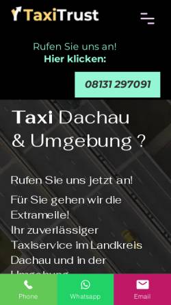 Vorschau der mobilen Webseite www.taxi-trust.de, Taxi Trust
