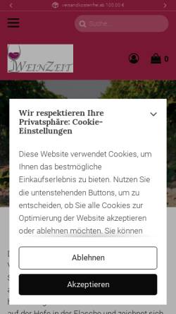 Vorschau der mobilen Webseite www.bioweinzeit.de, bioweinzeit