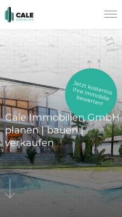 Vorschau der mobilen Webseite cale-immobilien.ch, Cale Immobilien GmbH