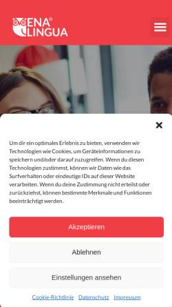 Vorschau der mobilen Webseite www.enalingua-frankfurt.de, Enalingua
