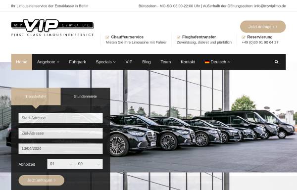 Vorschau von www.myviplimo.de, Brockmann Limousinenservice GmbH
