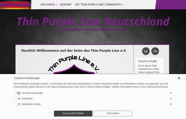 Vorschau von www.thinpurpleline.eu, Thin Purple Line e.V.