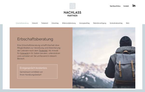 Vorschau von www.nachlasspartner.ch, Nachlasspartner AG