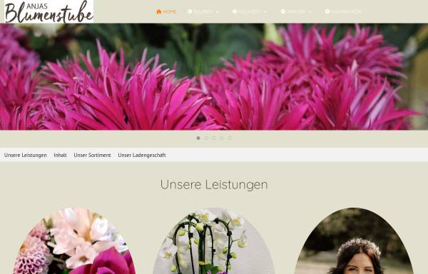 Vorschau von anjas-blumenstube.de, Anjas Blumenstube