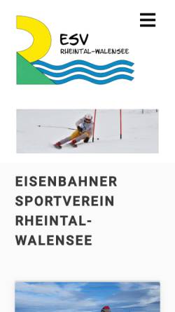 Vorschau der mobilen Webseite www.esv-rhw.ch, ESV Rheintal-Walensee