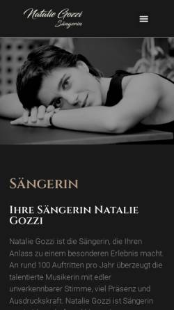 Vorschau der mobilen Webseite www.nataliegozzi.ch, Sängerin Natalie Gozzi