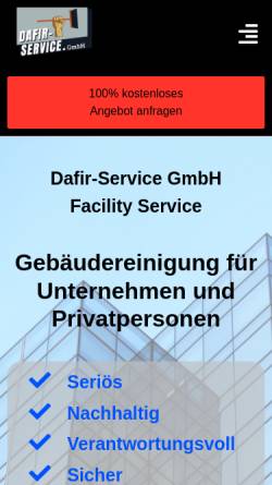Vorschau der mobilen Webseite dafir-service.de, Dafir Service GmbH