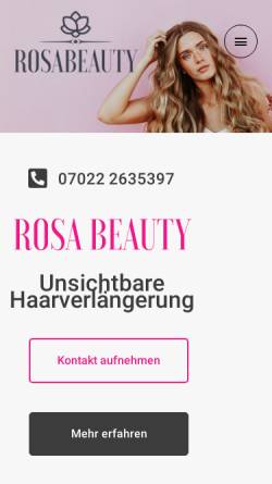 Vorschau der mobilen Webseite rosabeauty.de, Rosa Beauty