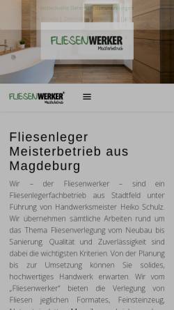 Vorschau der mobilen Webseite fliesenwerker.de, Fliesenwerker Heiko Schulz