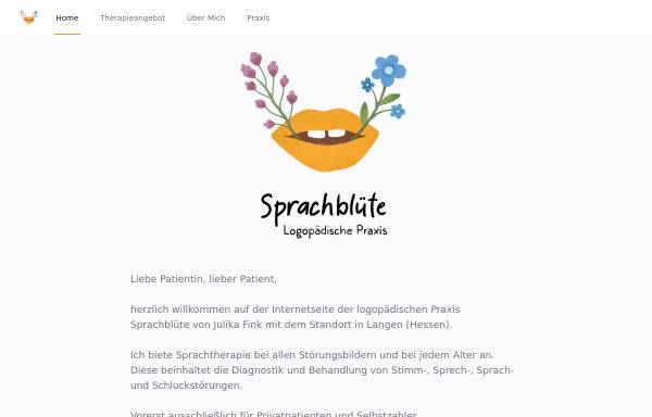 Vorschau von sprachbluete.de, Logopädische Praxis Sprachblüte