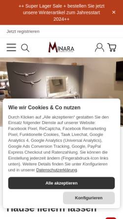 Vorschau der mobilen Webseite www.warenversand24.de, Minara Import Ug (haftungsbeschränkt)