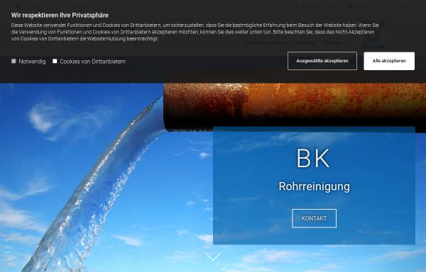 Vorschau von www.bk-rohrreinigung.de, BK Rohrreinigung