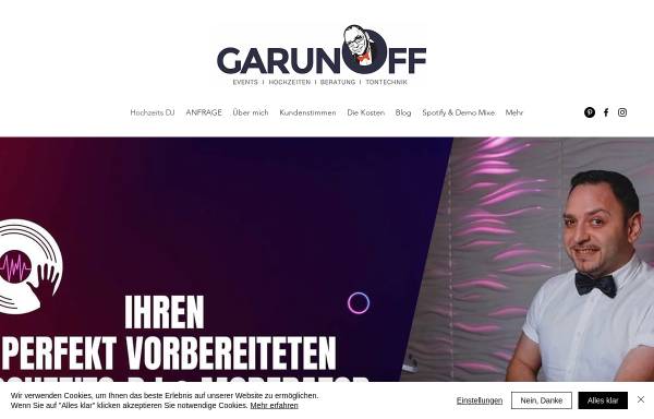 Vorschau von www.unser-hochzeitsdj.de, DJ Garunoff