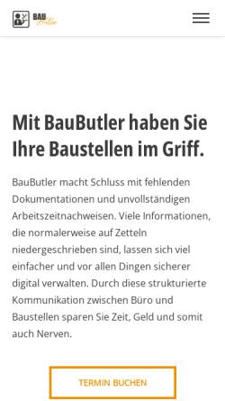 Vorschau der mobilen Webseite baubutler.de, BauButler