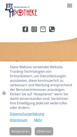 Vorschau der mobilen Webseite www.leineapo.de, Leine Apotheke