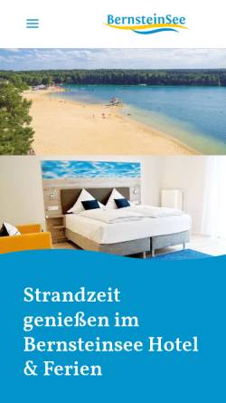Vorschau der mobilen Webseite www.bernsteinsee.com, Bernsteinsee Hotel & Ferien