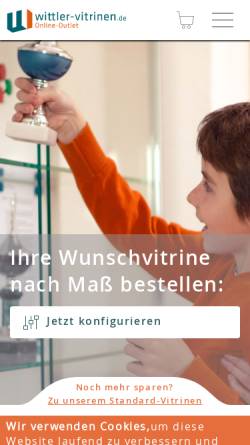 Vorschau der mobilen Webseite wittler-vitrinen.de, Wittler Vitrinen